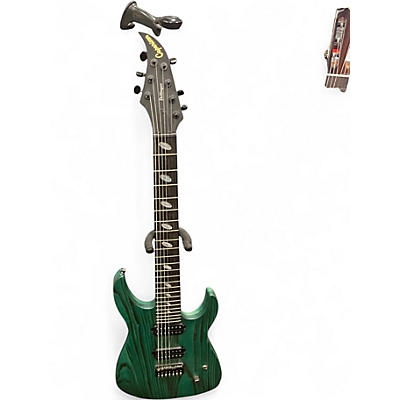 Used Caparison Guitars DELLINGER 7 FXAM Green Solid Body Electric Guitar