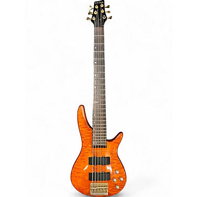 Used Carlo Robelli 6 STRING  FLAME MAPLE Electric Bass Guitar