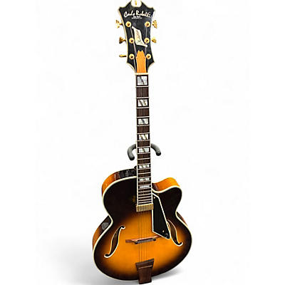 Used Carlo Robelli D-120 AS Manhattan 3 Tone Sunburst Hollow Body Electric Guitar