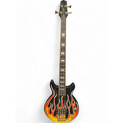 Carlo Robelli Used Carlo Robelli Hot Rod Active Bass Flames Electric Bass Guitar