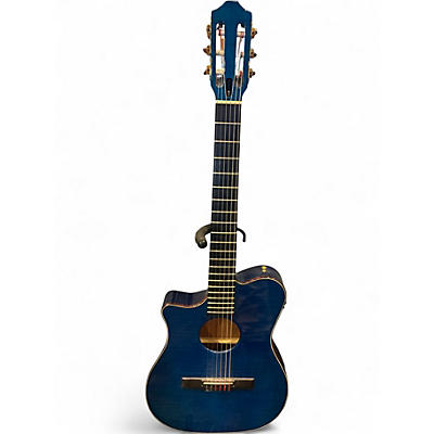Used Carvin CL450 Blue Nylon String Acoustic Guitar