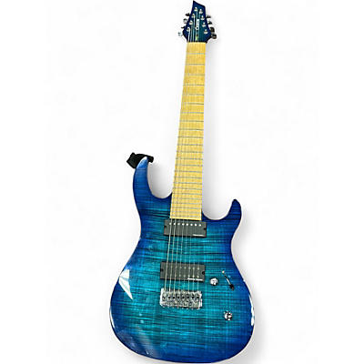 Used Carvin DC800 8 String Trans Blue Solid Body Electric Guitar