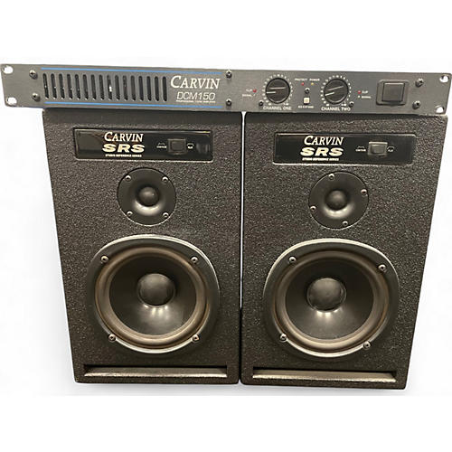 Used Carvin DCM150 Amp plus SRS Monitor Set Powered Monitor