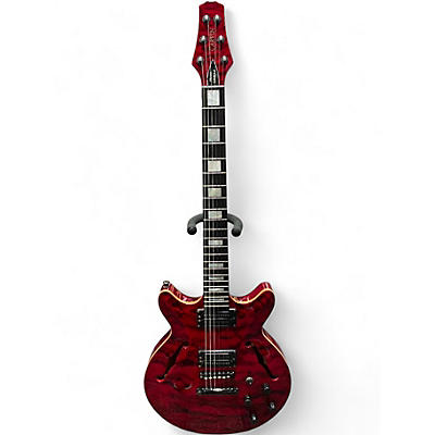 Used Carvin FRANK GAMBALE TRANS CHERRY Hollow Body Electric Guitar