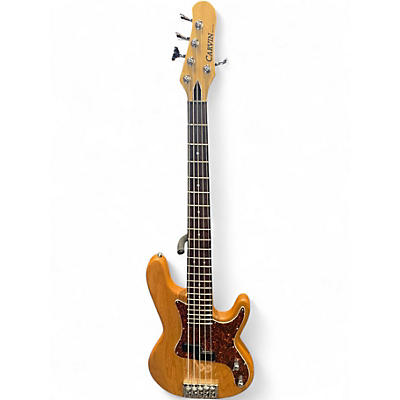 Used Carvin PB-5 Tongue Oil Natural Electric Bass Guitar