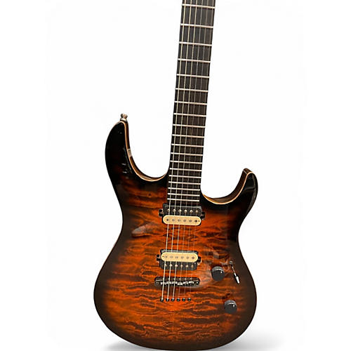 Used Carvin dc600 deep orange burst Solid Body Electric Guitar deep orange burst