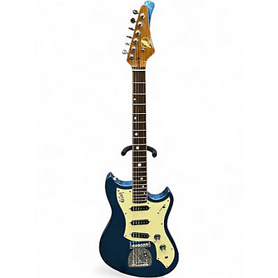 Used Cave And Canary Meteor Blue Solid Body Electric Guitar