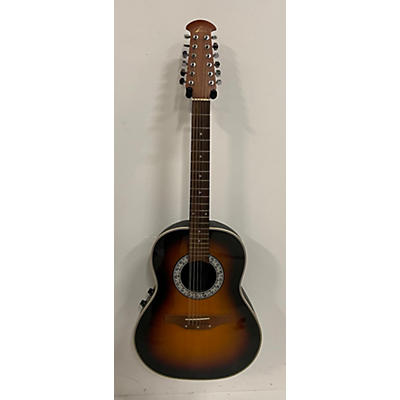 Used Celebrity By Ovation CC65 Sunburst 12 String Acoustic Electric Guitar