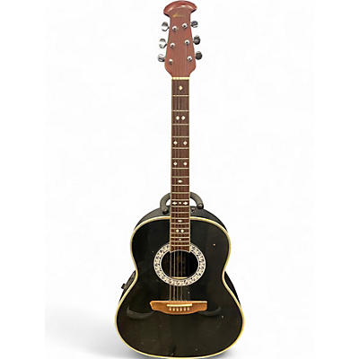 Used Celebrity By Ovation CC67 Black Acoustic Electric Guitar