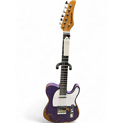 Used Censtar T-Style Relic Purple Solid Body Electric Guitar