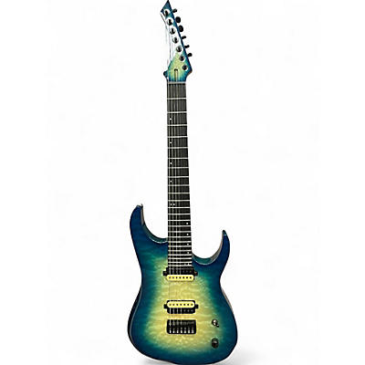 Used Cerberus EREBUS 7 AE Blue Burst Solid Body Electric Guitar