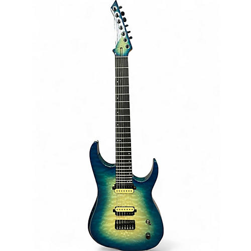 Used Cerberus EREBUS 7 AE Blue Burst Solid Body Electric Guitar Blue Burst
