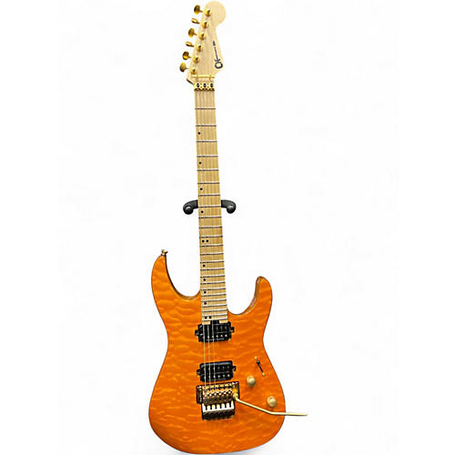 Used Charvel Charvel Pro-Mod DK24 HH FR M QM Electric Guitar Dark Amber DARK AMBER Solid Body Electric Guitar DARK AMBER
