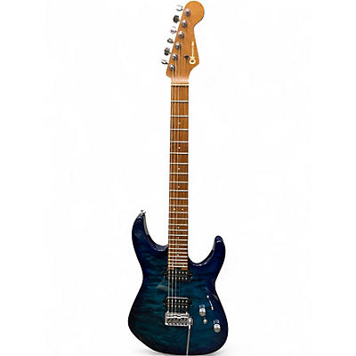Used Charvel DK24 2PT E QM Blue Solid Body Electric Guitar