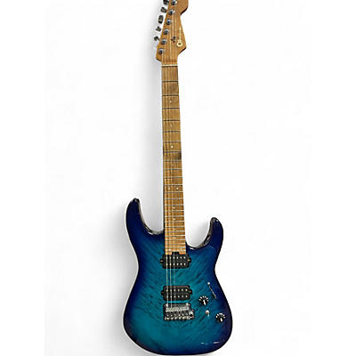 Used Charvel DK24 HH 2PT CM Blue Solid Body Electric Guitar