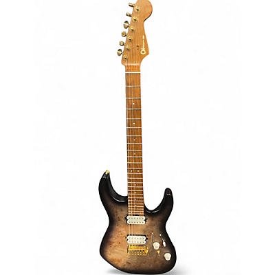 Used Charvel DK24 HH 2PTCMQM TRANSPARENT BLACK BURST Solid Body Electric Guitar