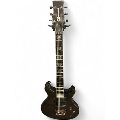 Used Charvel Desolation Double Cutaway 1 with Floyd Rose Trans Black Solid Body Electric Guitar