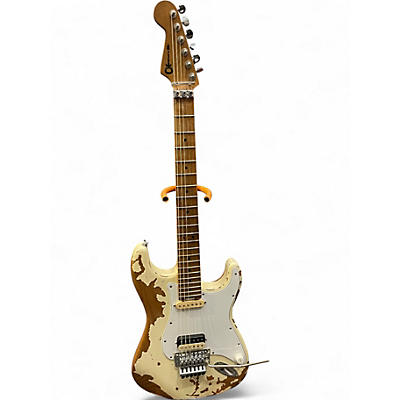 Used Charvel Henrik Danhage Limited Edition Signature Pro-Mod So-Cal HS White Relic Solid Body Electric Guitar