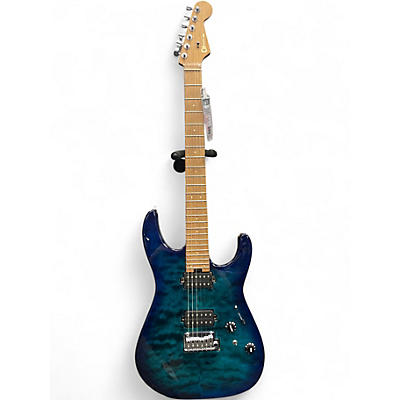 Used Charvel PM DK24 2PT CM QM Ocean Blue Burst Solid Body Electric Guitar