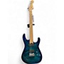 Used Charvel PM DK24 2PT CM QM Ocean Blue Burst Solid Body Electric Guitar Ocean Blue Burst