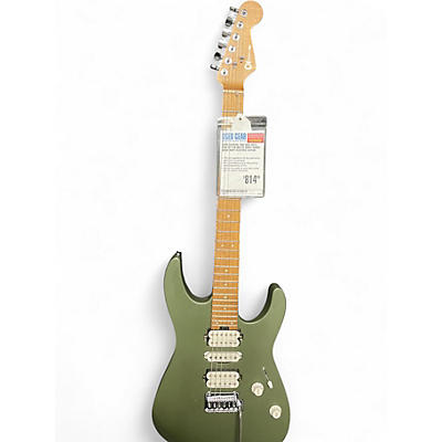 Used Charvel Pro-Mod DK24 HSH 2PT CM MATTE ARMY GARBY Solid Body Electric Guitar
