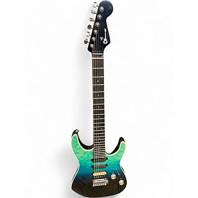 Used Charvel Pro-Mod Plus Dinky DK24 HSS blue curacao Solid Body Electric Guitar