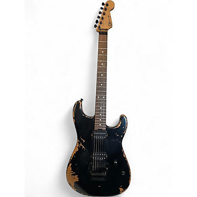Used Charvel Pro-Mod Relic Series SD1 HH FR PF Weathered Black Solid Body Electric Guitar