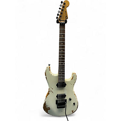 Used Charvel Pro-Mod Relic Series SD1 HH FR PF Weathered White White Solid Body Electric Guitar