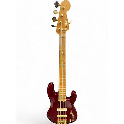 Used Charvel Pro-Mod San Dimas Bass JJ V  Candy Apple Red Electric Bass Guitar