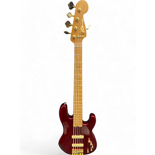 Used Charvel Pro-Mod San Dimas Bass JJ V  Candy Apple Red Electric Bass Guitar Candy Apple Red