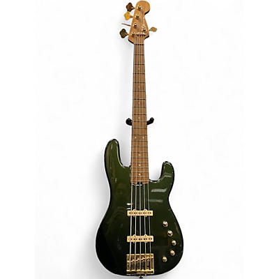 Used Charvel Pro Mod San Dimas JJ V Lambo Green Metallic Electric Bass Guitar