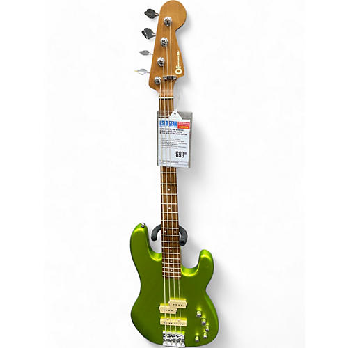 Charvel Used Charvel Pro Mod San Dimas PJ Bass Lime Green Metallic Electric Bass Guitar Lime Green Metallic