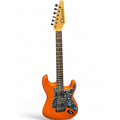 Used Charvel ST CUSTOM Orange Solid Body Electric Guitar