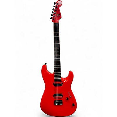 Used Charvel San Dimas Custom Hard Tail Red With Red Neck Binding Solid Body Electric Guitar