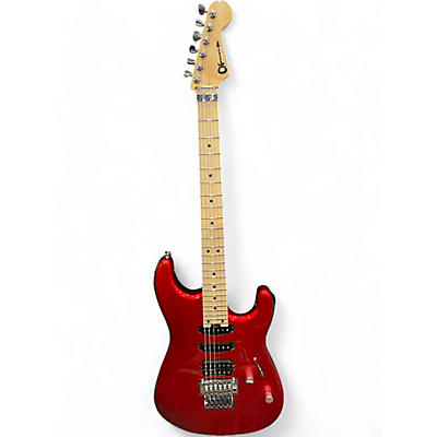 Used Charvel San Dimas MJ HSS Chrome Red Solid Body Electric Guitar