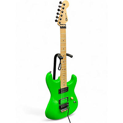 Used Charvel San Dimas Style 1 HH Neon Green Solid Body Electric Guitar