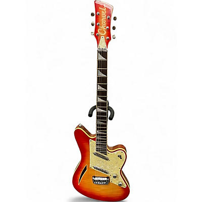 Used Charvel Surfcaster Cherry Sunburst Hollow Body Electric Guitar