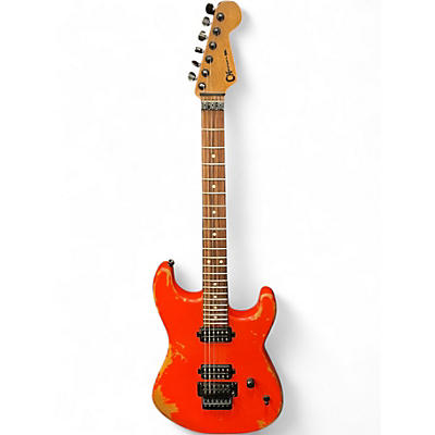 Used Charvel pro mod san dimas hhfrpf relic orange Solid Body Electric Guitar