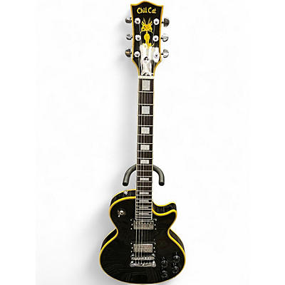Used Chill Cat SINGLE CUT Black Solid Body Electric Guitar