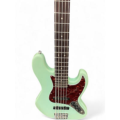 Used Cnz Audio DOUBLECUT SURF GREEN Electric Bass Guitar