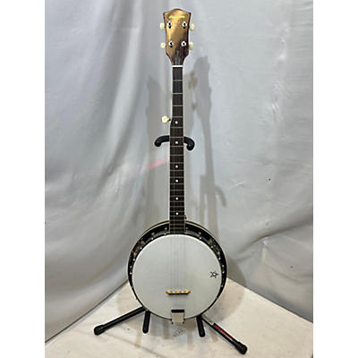 Used Conqueror Closed Back Natural Banjo