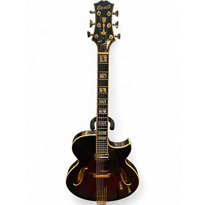 Used Conti Entrada Trans Red Hollow Body Electric Guitar