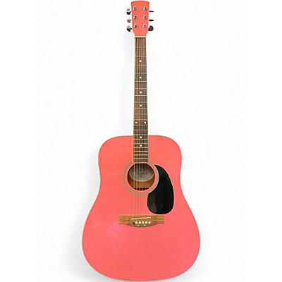 Used Corbin CG99PI Pink Acoustic Guitar