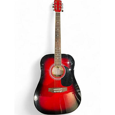 Used Corbin CG99RB Crimson Red Burst Acoustic Guitar