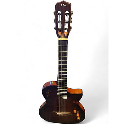 Used Cordoba Stage Brown Burst Classical Acoustic Electric Guitar