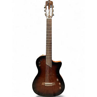 Used Cordoba Stage Brown Sunburst Classical Acoustic Electric Guitar