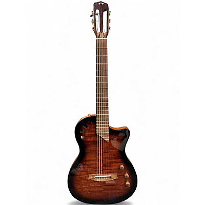 Used Cordoba Stage edge burst Classical Acoustic Electric Guitar
