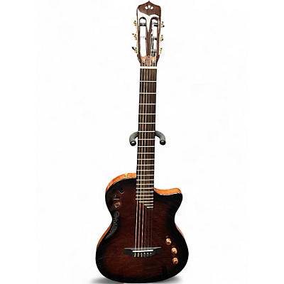 Used Cordoba stage Brown Classical Acoustic Electric Guitar
