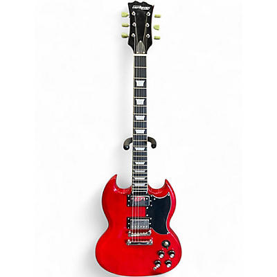 Used Cordovox Double Cutaway HH Cherry Solid Body Electric Guitar