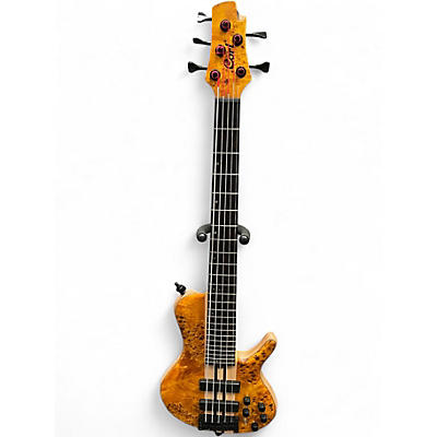 Used Cort A5 Plus SC Amber Open Pore Electric Bass Guitar